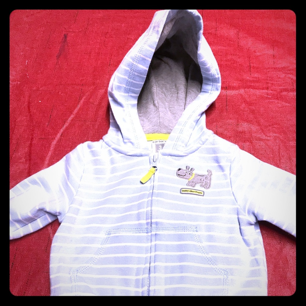 3 month zip up hoodie